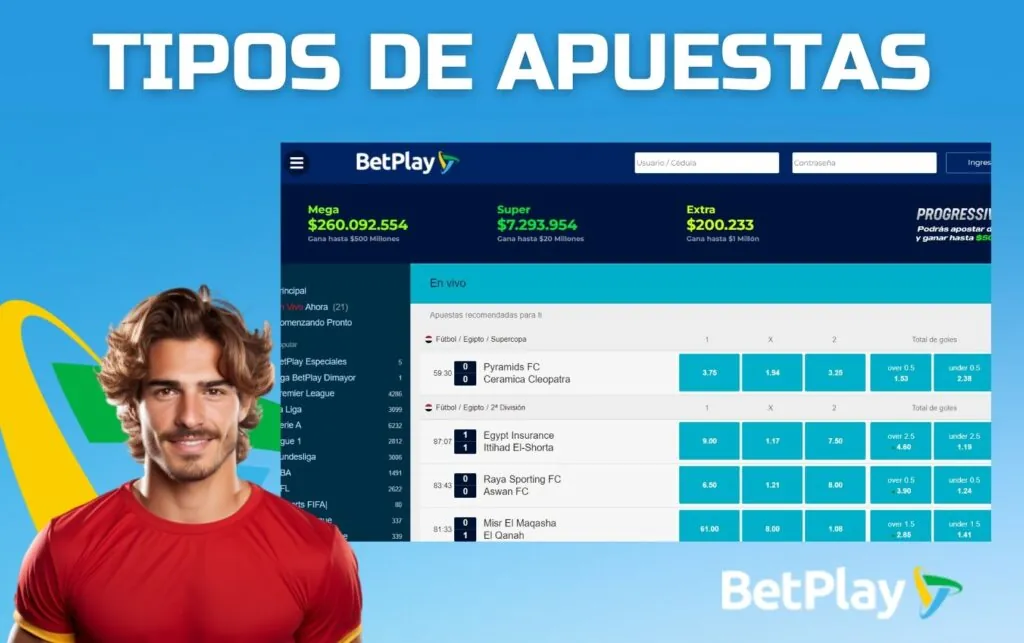 Betplay Colombia Tipos de Apuestas